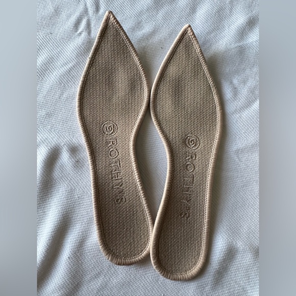 Rothy's Tan Flats with Blue Trim - Picture 7 of 10